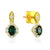 18K Yellow Gold Alexandrite & Diamond Dangle Earrings
