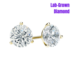 14K Yellow Gold 4.12CTW Lab-Grown Diamond Stud Earrings