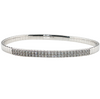 14kt White Gold 1ctw Diamond Double Row Flex Bangle