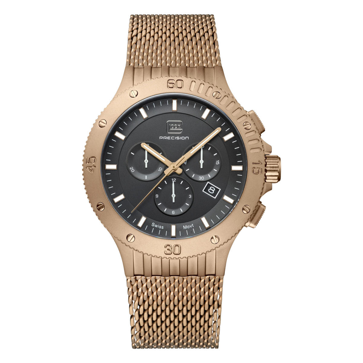 GLOCK GW-42-1-24 Stainless Coyote Mesh Strap Watch