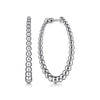 Sterling Silver Bujukan Graduated 40mm Classic Hoop Earrings