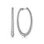Sterling Silver Bujukan Graduated 40mm Classic Hoop Earrings