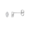 18K White Gold Bezel Set Marquise Diamond Studs .36CTW
