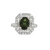 18kt White Gold 1.19ctw Double Diamond Halo Oval Tourmaline Ring