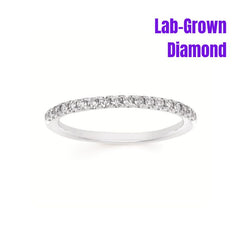14K White Gold Lab-Grown Diamond Ladie's Wedding Ring