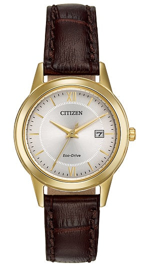 Citizen Men's Goldtone Corso with Leather Strap FE1082-05A