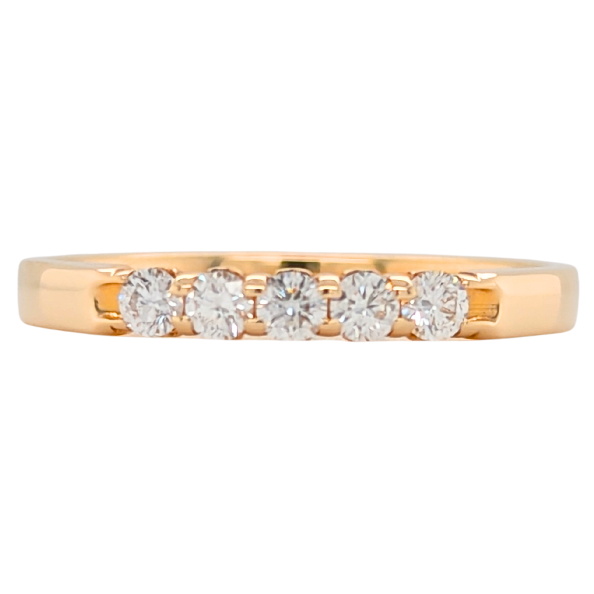 14K Gold 1/4CTW 5 Stone Diamond Band
