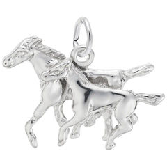 Sterling Silver Horse & Colt Charm