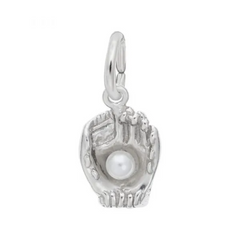 Sterling Silver Baseball Glove Charm