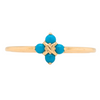 18K Yellow Gold Quadruple Turquoise Ring