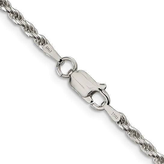 Sterling Silver 3MM Metallic Rubber Cord Brown