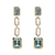 14kt Yellow Gold 5.30ctw Sky Blue Topaz Double Dangle Earrings