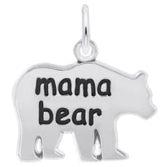 STERLING MAMA BEAR CHARM