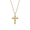 14K Yellow Gold and Diamond Cross.