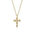 14K Yellow Gold and Diamond Cross.
