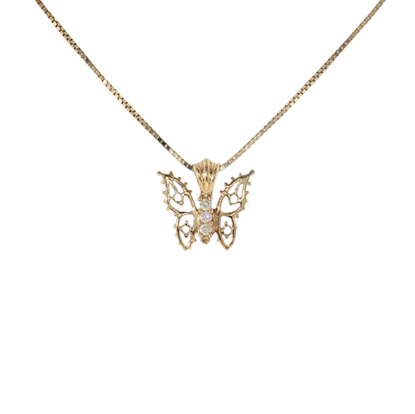 14KY BUTTERFLY NECKLACE