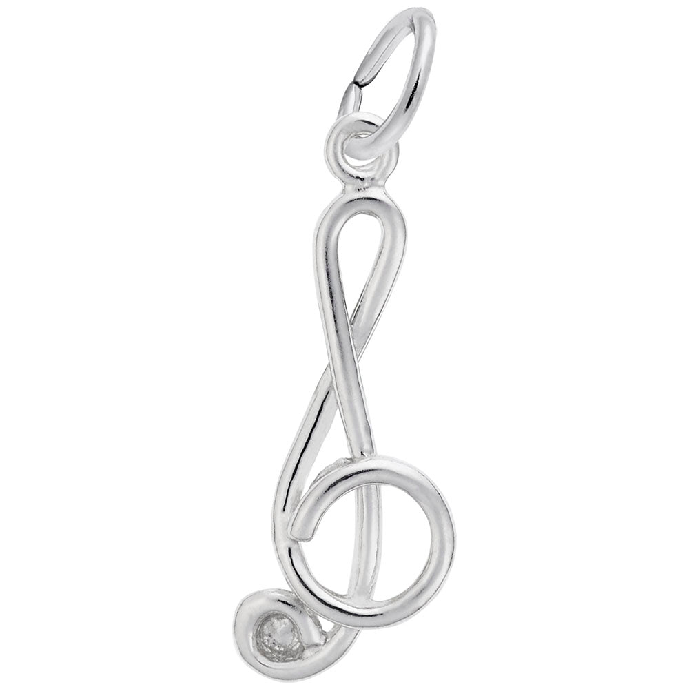 STERLING TREBLE CLEF CHARM