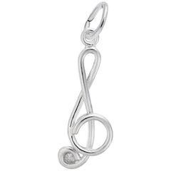 Sterling Silver Treble Clef Charm