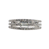 14kt White Gold .15ctw Baguette .52ctw Round Diamond Band