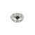 Estate Platinum .45ct AAA Emerald 1.57ctw E-F VVS Diamond Ring