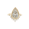 14kt Yellow Gold 3.07ct Pear Lab Diamond E VS1 IGI 760514304 .37ctw Lab Diamond Crown Engagement Ring