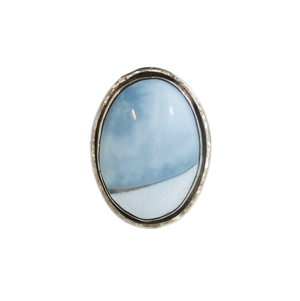 S/S BLUE OPAL LACE RING