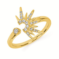 14K YG .16CTW SUNSHINE RING