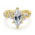 CHARLINA 14K YG FLORAL MQ .37C