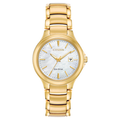 Citizen Eco Drive Chandlar Gold Tone Mother of Pearl Watch EW2522-51D