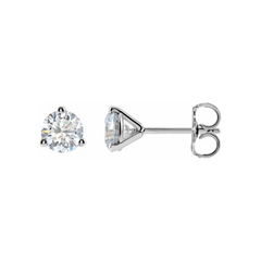 14K 1/3CTW Diamond Stud Earrings Round Brilliant