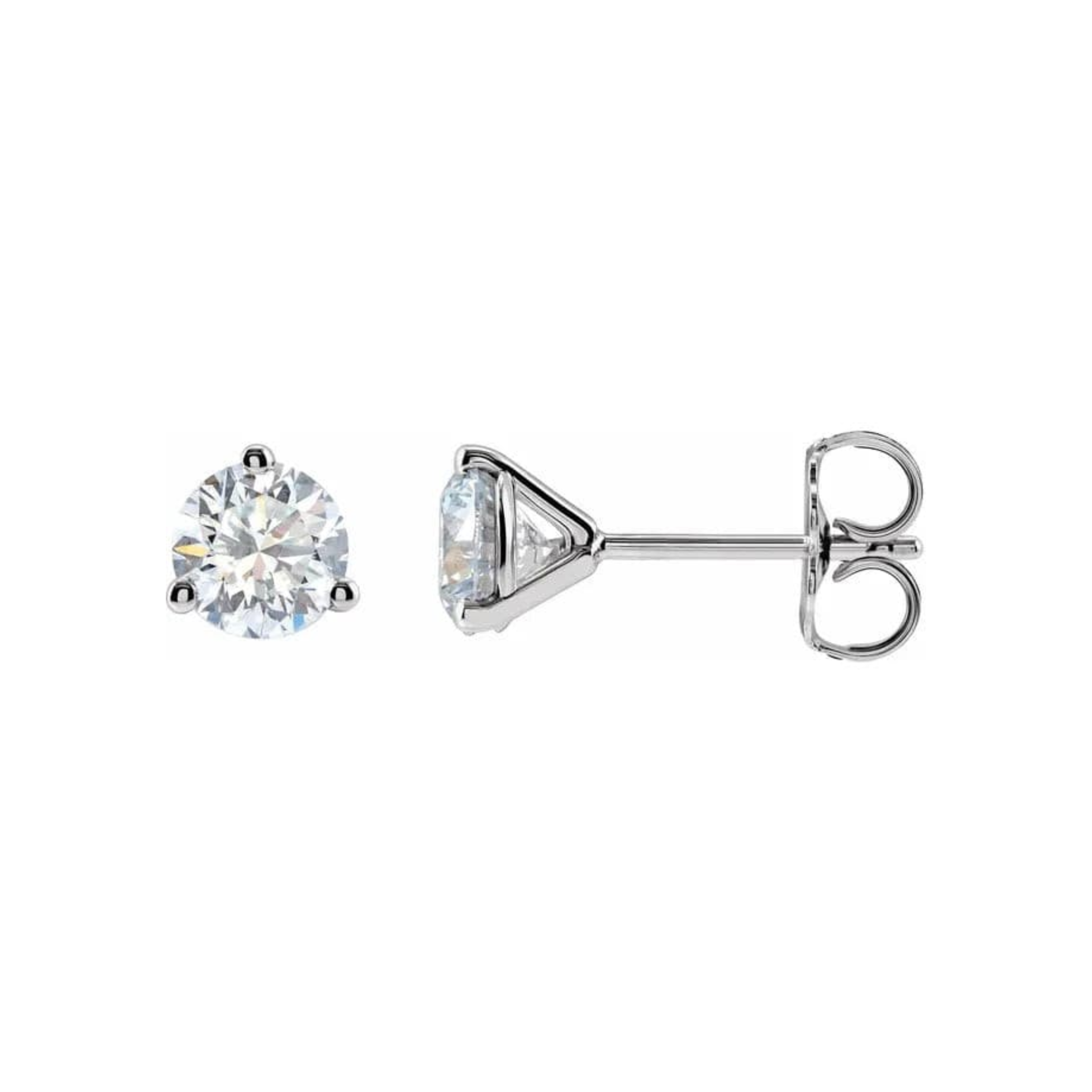 14K White Gold 1/3CTW Diamond Stud Earrings