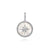 Sterling Silver Bujukan White Sapphire and Mother Of Pearl Round Starburst Medallion Pendant