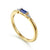 14K Gold Emerald Cut Sapphire Ring with Diamonds S2086922