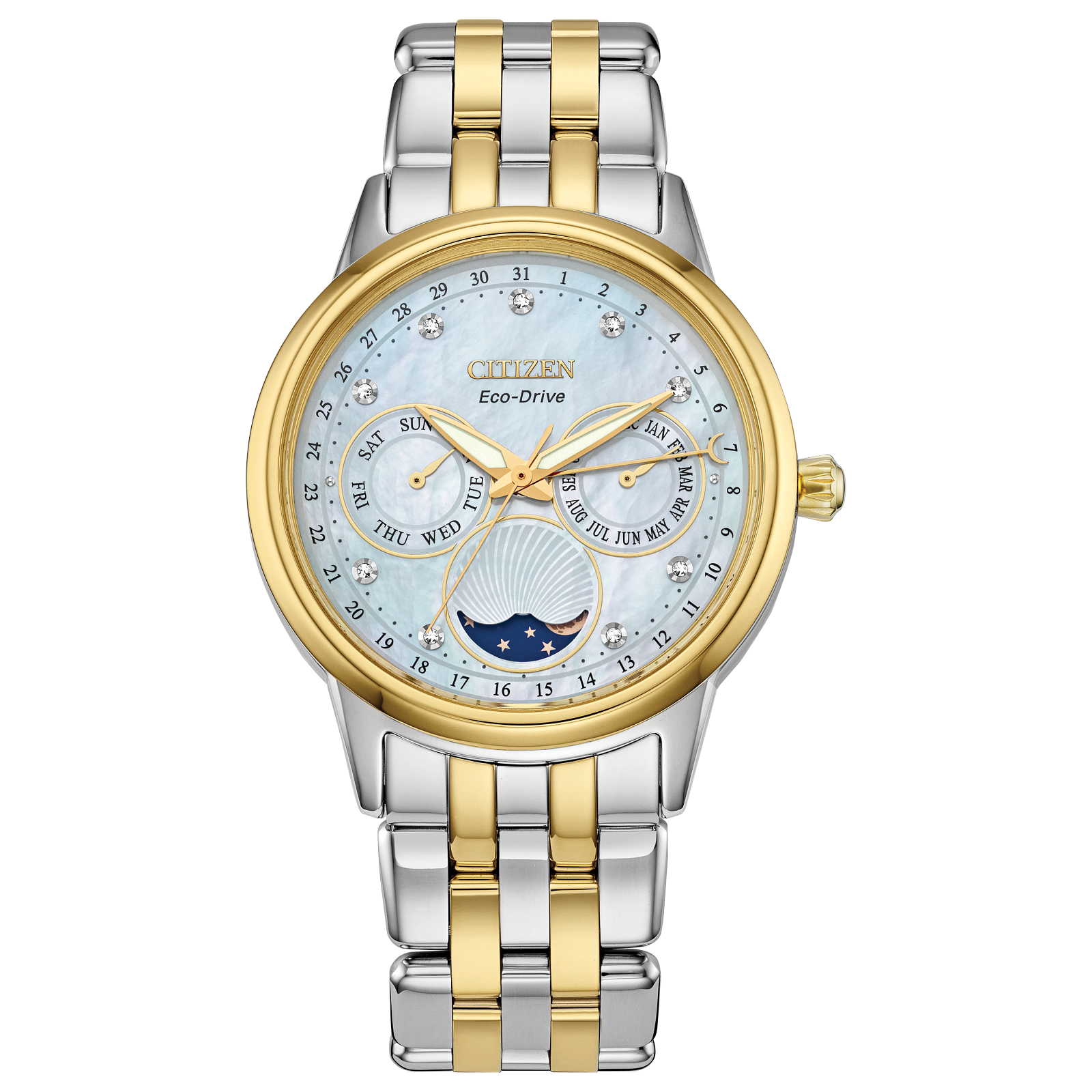 Citizen Two Tone Calendrier Moon Phase Watch FD0004-51D