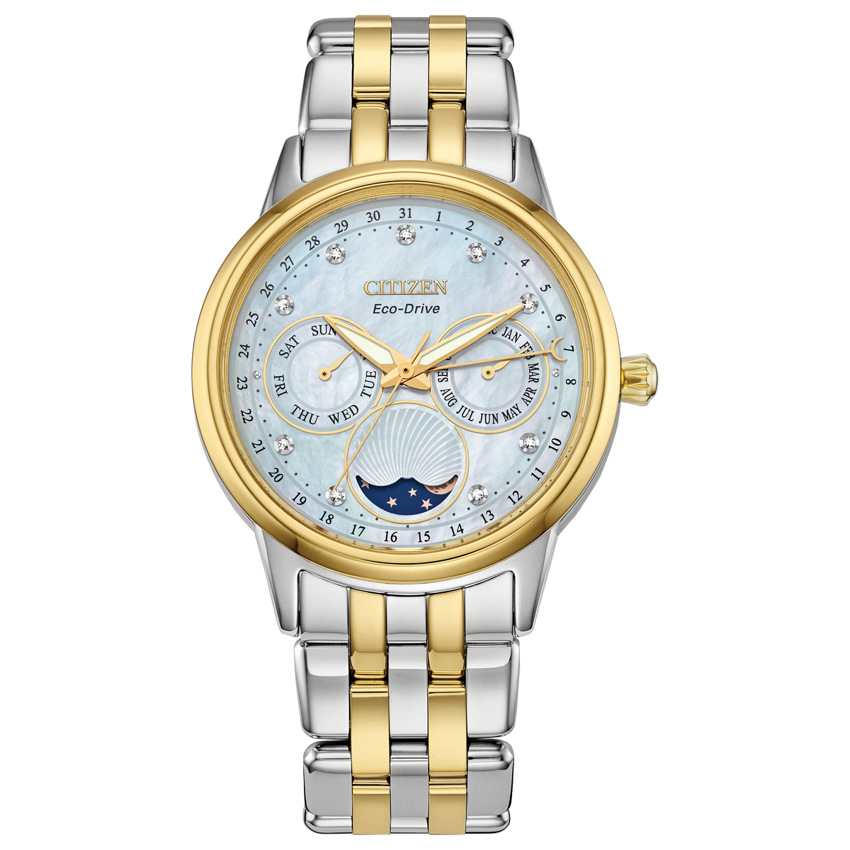 Citizen Two Tone Calendrier Moon Phase Watch FD0004-51D