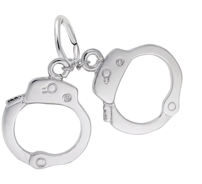 Serling Silver Handcuffs Charm