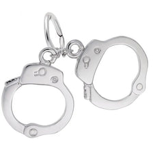 Serling Silver Handcuffs Charm