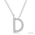10K Gold "D" Diamond Initial Necklace