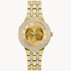 Bulova Goldtone Phantom Watch with Crystal Accents 97L176