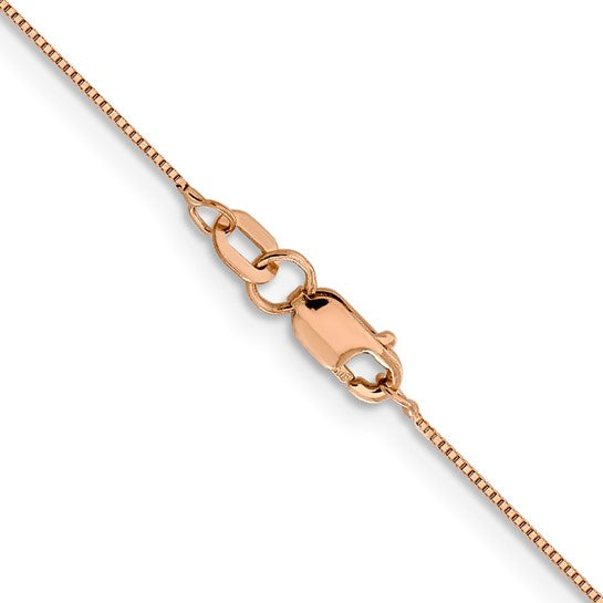 14K Rose Gold .5MM Baby Box Chain 24"
