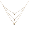 Emberlight 14kt Yellow Gold 1ctw Brown/White Desert Diamonds Layer Necklace 18in