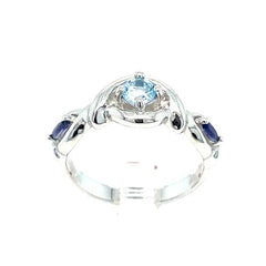 Sterling Silver Iolite & Blue Topaz Ring .54CTW