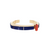Estate 14kt Yellow Gold Lapis and Coral Cuff Bracelet