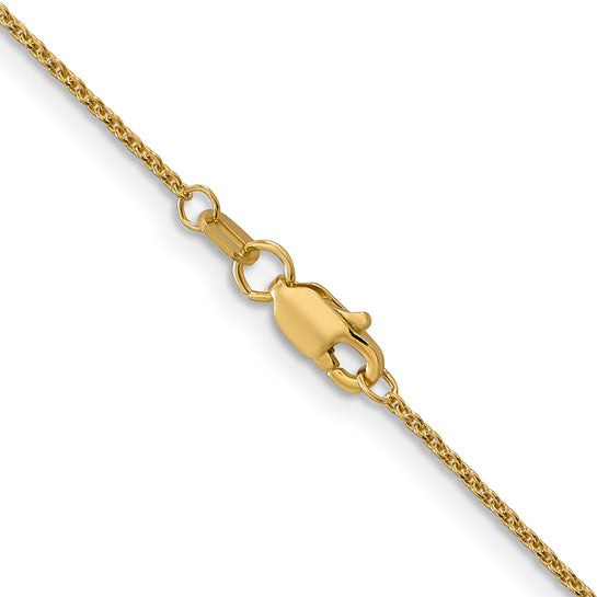 18K Yellow Gold 1.5MM Diamond Cut Cable Chain 18"