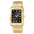 Citizen QuartzSquare Goldtone Watch with Black Dial BH1673-50E