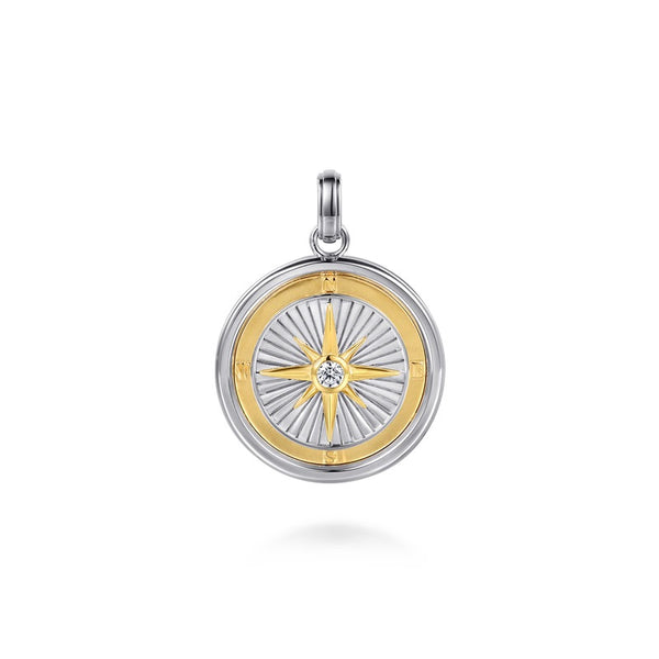 STERLING 14K YG .12CTW WHITE S
