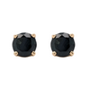 14K Yellow Gold Round Blue Sapphire Stud Earrings