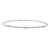 14K White Gold Baguette Station Flex Bracelet