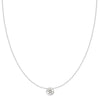 18K White Gold Bezel Set Diamond Necklace