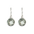 Sterling Sliver Round Prasiolite Dangle Earrings